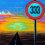 Traffic Signs is a uv (ultraviolet) blacklight fluorescent and glow-in-the-dark phosphorescent afterglow psychedelic spiritual visionary fantasy fine art backdrop painting by symeon nostrakis of 333artworks/tripleviewart, and depicting surreal mutated versions of road traffic signs as symbols of the signs of life (available on posters, postcards, t-shirts, backdrops/banners)